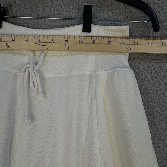 Palazzon Women’s White Soft Cotton-Blend Drawstring Pants Size 26 - Picture 4 of 9